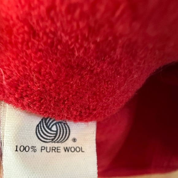 Vtg Geiger of Austria Wool Red Cardigan Jacket Puffed Sleeve S M L - Picture 8 of 15